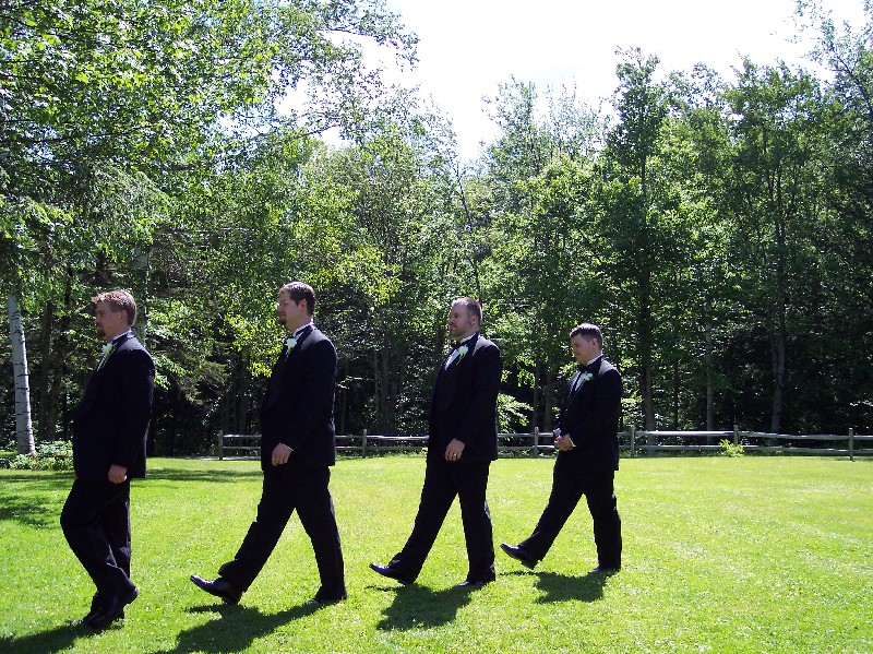 The Groomsmen. I'm out of step, not Chris.